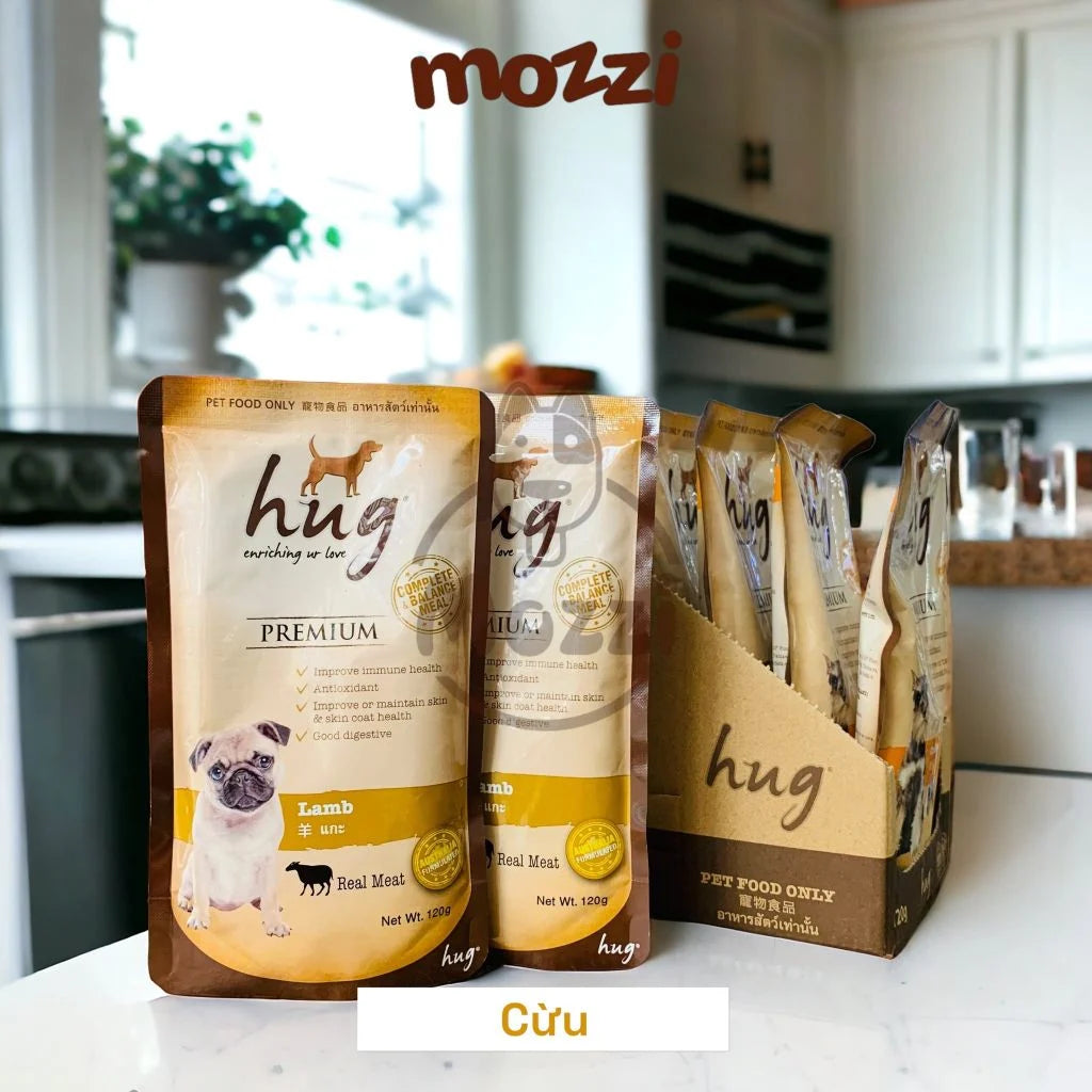 [Chó] Pate & thức ăn ướt Pate Hug gói - Thịt & rau củ (120gr)