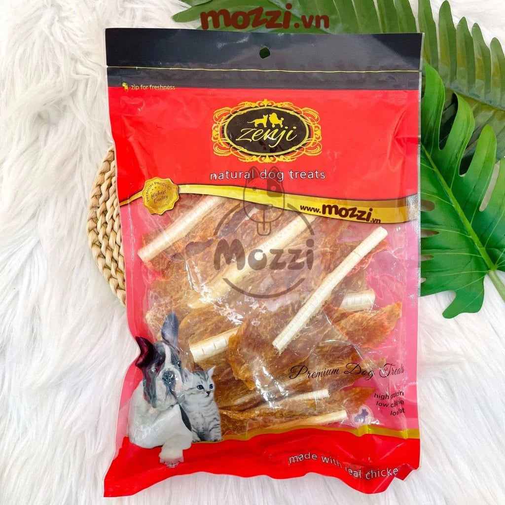 [Chó] Bánh thưởng ăn vặt Snack gà sấy khô Zenji Thái Lan - Gà (300g)