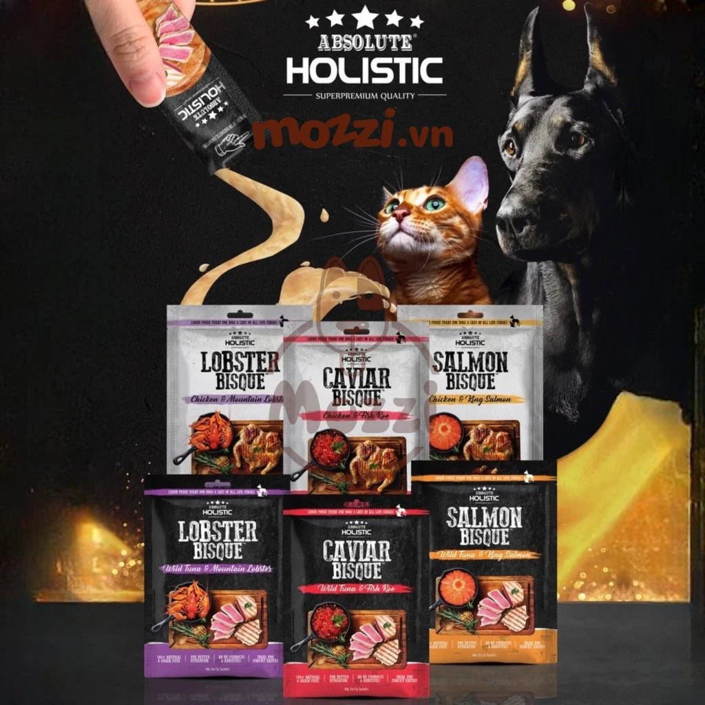 [Chó & Mèo] Bánh thưởng ăn vặt Súp thưởng Absolute Holistic Bisque - Súp thưởng (5 thanh)