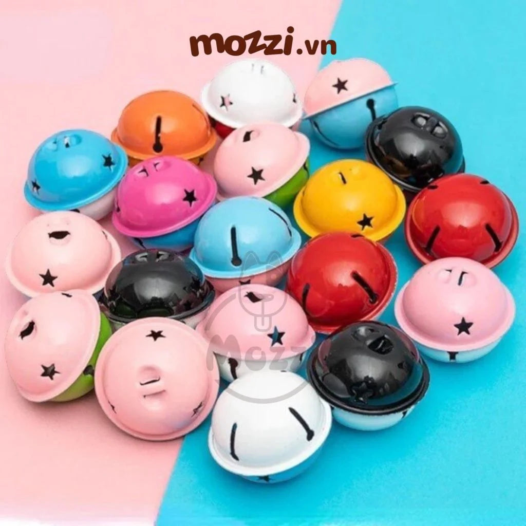 [Chó & Mèo] Vòng cổ - dây dắt Chuông lục lạc mix màu cỡ đại - Phối màu (-)