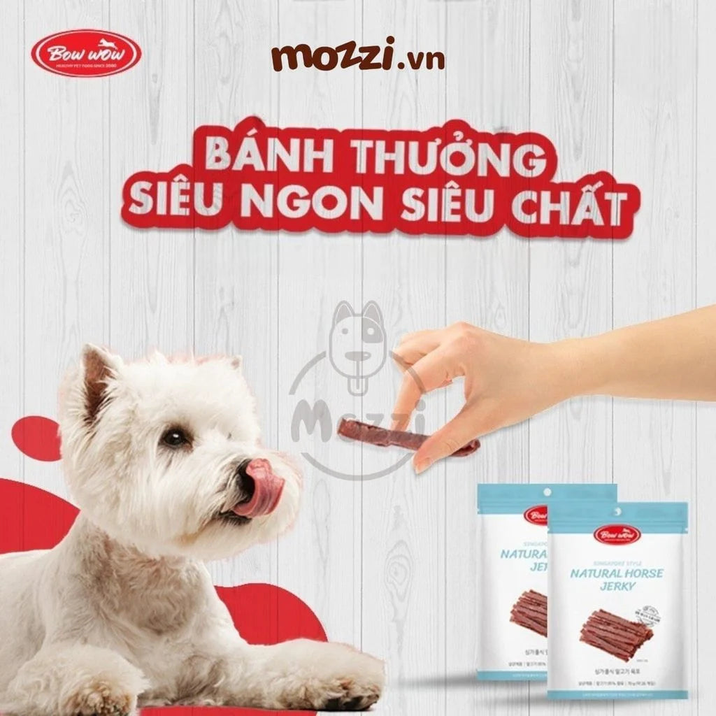 [Chó & Mèo] Bánh thưởng ăn vặt Bowwow thịt ức sấy khô - Thịt ức sấy (70gr)
