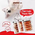 [Chó & Mèo] Bánh thưởng ăn vặt Bowwow thịt cuộn thanh sữa - Thịt cuộn sữa (80gr)