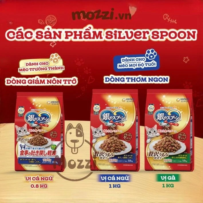 [Mèo] Thức ăn hạt Silver Spoon giảm nôn trớ cho mèo - Giảm nôn trớ (800g - 1kg)