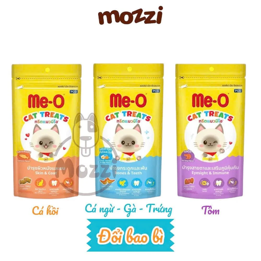 [Mèo] Bánh thưởng ăn vặt Me-O bánh thưởng cho mèo - Tôm - Cá ngừ - Cá hồi (50gr)