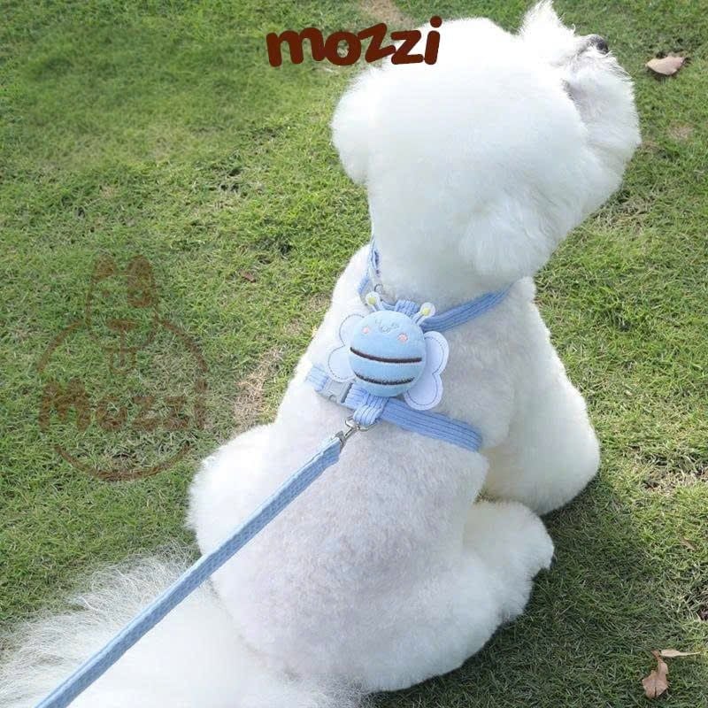 [Chó & Mèo] Vòng cổ - dây dắt Dây dắt yếm cổ ngực hình ong (size 2-5kg) - Họa tiết ong (-)